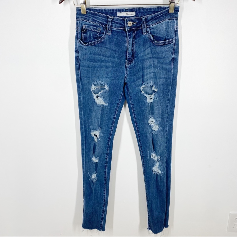 Kancan Estilo Distressed Skinny Jeans 7/27
